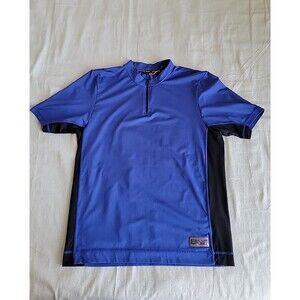 Structure Sport Mens L Pullover 1/4‎ Zip Biking Athletic Stretch Purple Black